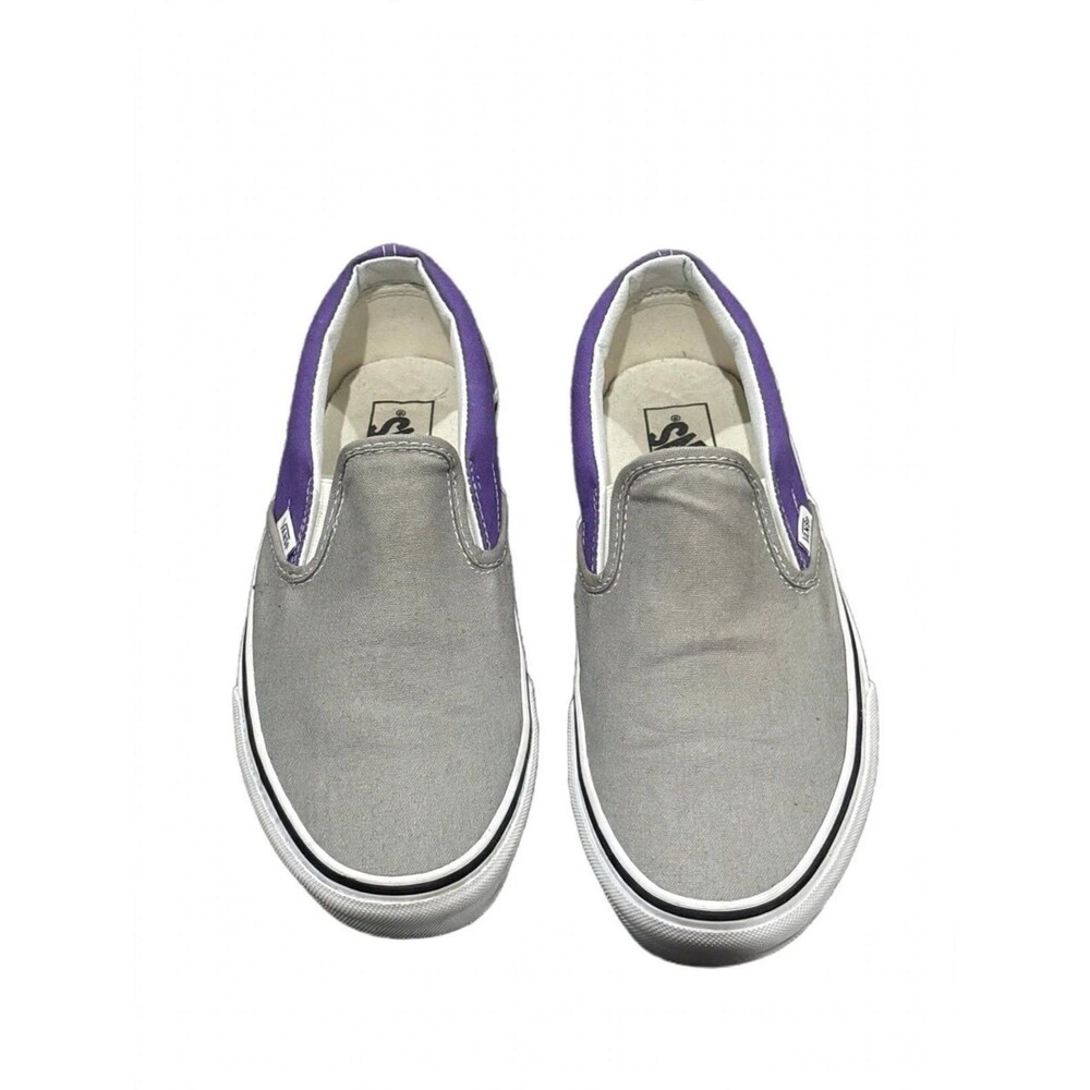 Vans Classic Slip-On Canvas - Frost Gray / Purple - Mens 7.5 Womens 9 - UK 7 EU